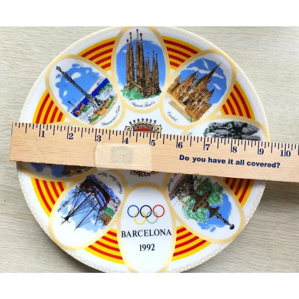 Barcelona 1992 Olympics Commemorative Souvenir Plate Sagrada Familia Spain 9.5